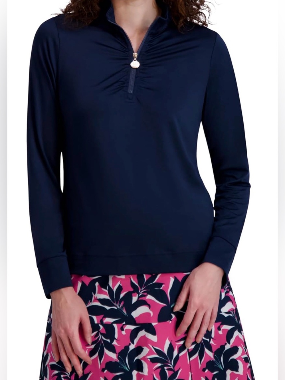 Stella Parker Golf Collection Quarter Zip Lightweight Top UPF 50 Women’s Medium